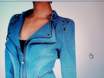 Уникальное изображение  Женский джинсовый пиджак, размер 50-52, новый, оригинальный необычный фасон, много интересных деталей, 69829307 в Бийске