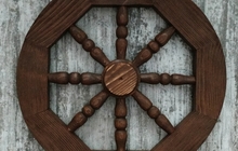 Колесо деревянное для декора