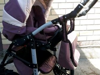 Детская коляска для новорожденных 2 в 1 на поворотных колесах, модульная коляска с прогулочным блоком Alis Berta - Алис Берта,  Современная стильная маневренная в Элисте