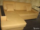Кожаный угловой диван со спальным местом