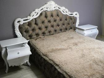 Просмотреть фото  Кровати с мягким изголовьем в каретной стяжке 68203349 в Омске
