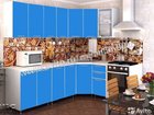 Кухня угловая Радуга 3,7 м синяя