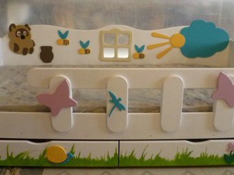 Изготавливаем детскую мебель из МДФ,  #мебельмейсонМатериал: МДФ, окрашенная экологически чистой акриловой эмалью, моющей,  НЕ ДСП!!! Кромок нет!Кровать ВИННИ в Волгограде